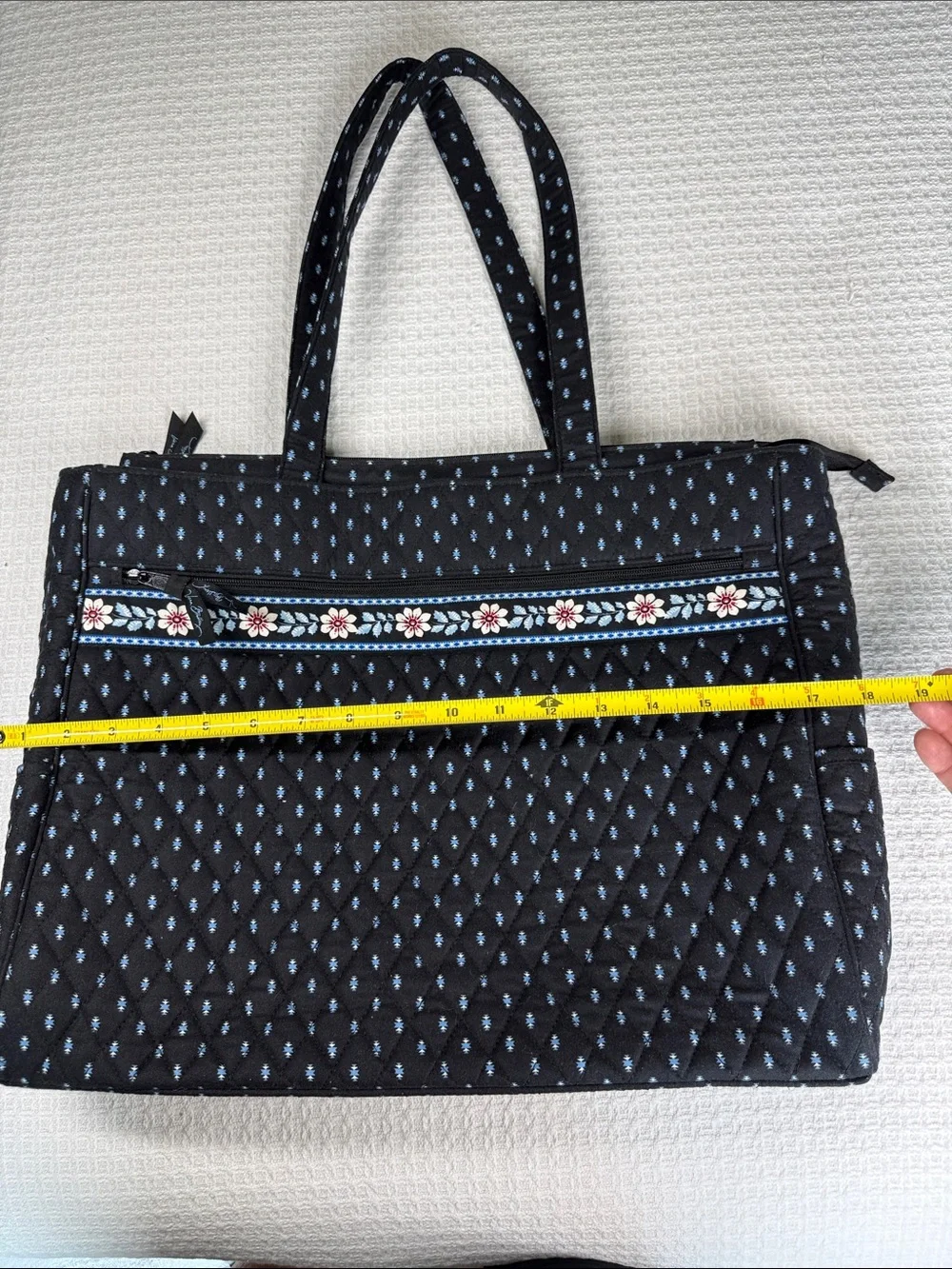 Vera Bradley Metropolitan travel laptop bag in Alpine Black pattern